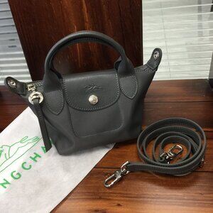 Women Long🎈 🍾 Champ Mini pouch with Shoulder Strap🌈 Dark gray